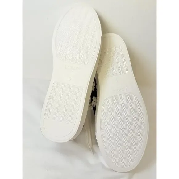 NWT J. Crew Blue Floral Canvas Lace Up Casual Sneakers Shoes Size 9 - Picture 9 of 10